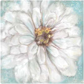 Fine Art Canvas Zinnia IV Canvas Wall Decor by Artist Ramona Murdock for Living Room, Bedroom, Bathroom, Kitchen, Office, Bar, Dining & Guest Room - Ready to Hang - 37 in x 37 in