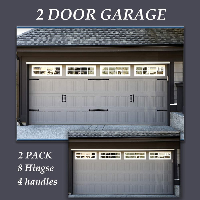skysen Magnetic Garage Door Decorative Faux Hinges Handles Accents Hardware