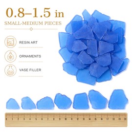 Small-Medium Cobalt Blue Sea Glass Pieces for Crafts & Decor