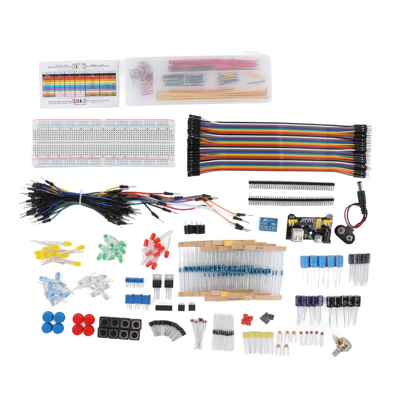 Electronics Components Assortment Kit Power Module Resistor Capacitor Transistor Jumper