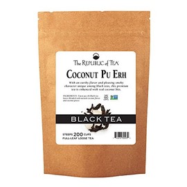The Republic of Tea Coconut Pu-Erh Full-Leaf Tea, 16 Ounces / 200 Cups