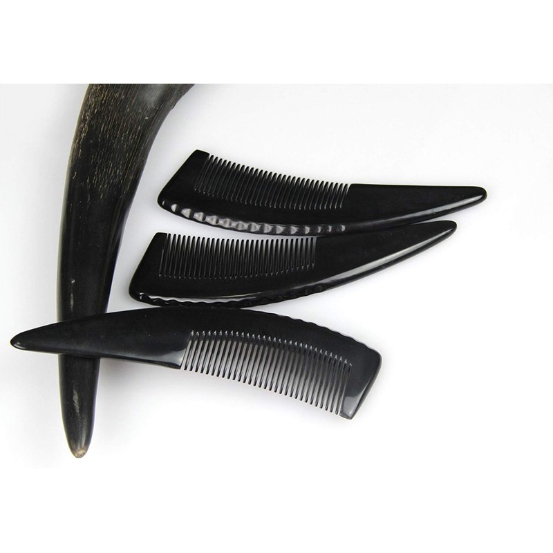Hair Comb, Natural Material, Buffalo Horn, Anti-Static, Comb, Women's, Combined