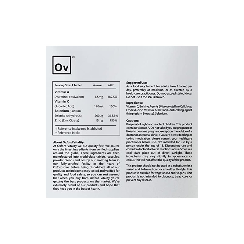 Immune System Boost Tablets | Immune Supplement with Vitamin A
