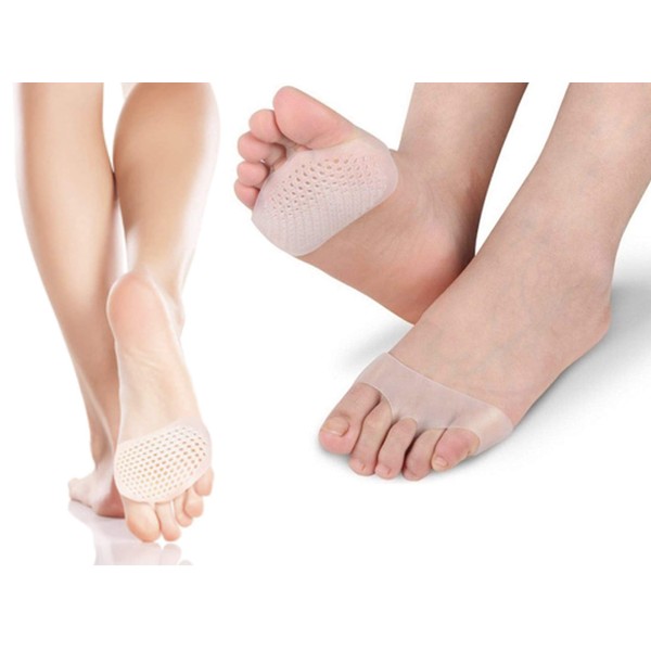 (2 Pairs) Instantly Sooth & Relieve Metatarsal Foot Pain- Premium Ultra-Soft Silicone Provide All Day Comfort & Pain Relief for Diabetic feet, Metatarsalgia, Mortons Neuroma, Bunion, High Heels & More
