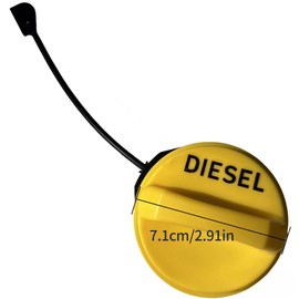 HLJMRD For Jaguar Fuel Cap Replacement, LR053666 Diesel Fuel Tank Cap for Jaguar XF, Range Rover Sport, Discovery, Evoque - Durable Fuel Cap Filler Cover(Yellow)