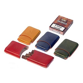 Lubinski Quadro Case for 4 Toscanelli Leather Colour Made in Italy Green