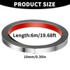 Zierleiste Silber Edelstahlband Selbstklebend 6M X 10MM Metallstreifen Zierleisten Selbstklebend