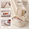 Prite 2 Pcs Makeup Bag Set Travel Cosmetic Case 2-Layer