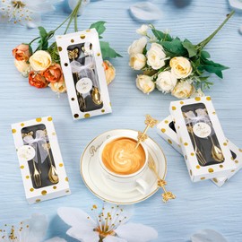 Sunch Craft 10 Boxes 20 Pcs Butterfly Tea Spoons Fork Set for Wedding Favors Coffee Spoon Tea Party Souvenirs Bridal Baby Shower Guests Return Gift Individual Box Package,Gold (10)