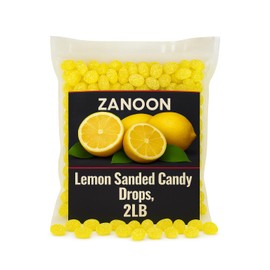 Old-Fashioned Lemon Sanded Hard Candy Individually Wrapped, 2LB Bag by ZANOON