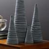 Velvet Cones Set of 4 Gray, winter wedding centerpiece, rustic