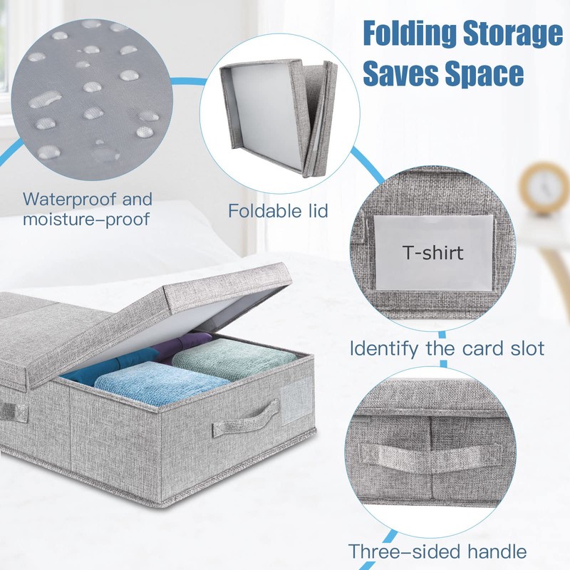 Supowin Underbed Storage Containers Bin with Lids, Large Under Bed
