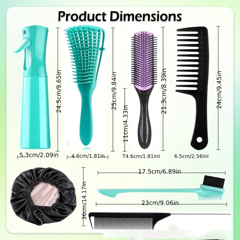 10 Kit Peines Regadera Pinzas De Cabello De Peines Cepillo