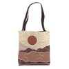 Minimal Muted Red Sunset Vintage Nature Abstract Art Boho Tote