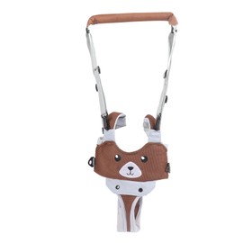 Toddler Walking Harness Assistant Breathable Handheld Walk Learning Helper for 8‑24 Month Infant Coffee Bear