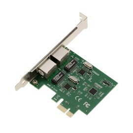 KALEA-INFORMATIQUE PCI Express X1 PCIe Network Controller Card 2 Ports RJ45 Gigabit Ethernet 10 100 1000Mbps 1G Dual Chipset Realtek Low and High Profile