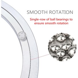 Aluminium Alloy Turntable Bearing, Heavy Duty Swivel Turntable Lazy Susan Rotating Bearing Turntable Round Dining Table Smooth Swivel Plate Hardware (4inch)