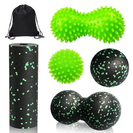 Lymshine Fascia Ball for Feet Small, Fascia Roller, Set of 5, Hedgehog Ball, Foot Massage, Hard, Massage Ball, Trigger Point, Gymnastics Ball for Spine, Neck, Back, Legs and Hands