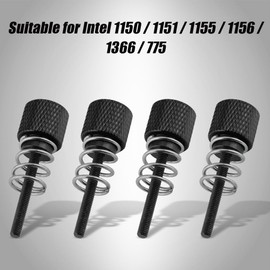 Zunate CPU Water Cooling Block Screw, 4 Pieces Aluminum CPU Mounting Screws for CPU Water Block with M3 Thread, CPU Water Cooling Head Screw for 1150 1151 1155 1156