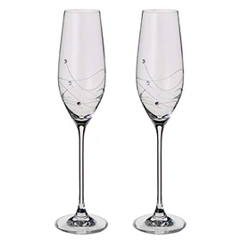 Dartington Crystal ST2557/5/P - Glitz Champagne Flutes, Set of 2 - Gift Boxed