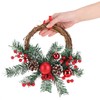 com-four® Christmas Hanger for Christmas Decoration - Advent Wreath for