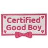 Tavashome Funny Certified Good Boy Dog Harness Patch with Bow