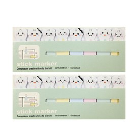 Wrapables® Bookmark Flag Tab Sticky Markers, at The Dentist(Set of 2)