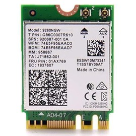 HighZer0 Electronics Intel M.2 AC 9260 WiFi Card with Bluetooth 5.1 | Up to 1.73Gbps, MU-MIMO, WiFi 5 | Works with Intel, AMD, Linux & Windows 10/11 | Non-vPro | Model 9260NGW WiFi Adapter (AC9260)