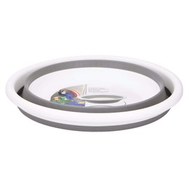 Invero Collapsible Foldable Washer Bowl Ideal for Camping, Caravans, Outdoor Activities, Kitchen and More- Black