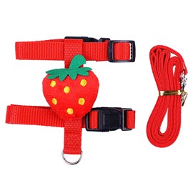 YS0911 Rabbit Harness and Leash Set Adjustable for Small Animals Ferrets Piggies Hedgehogs Outdoor Walking Cute Decorations Rabbit Harness Leash