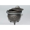 Nature's Enlightenment Small Cast Iron Pentacle Cauldron for Incense, Resin,Cones