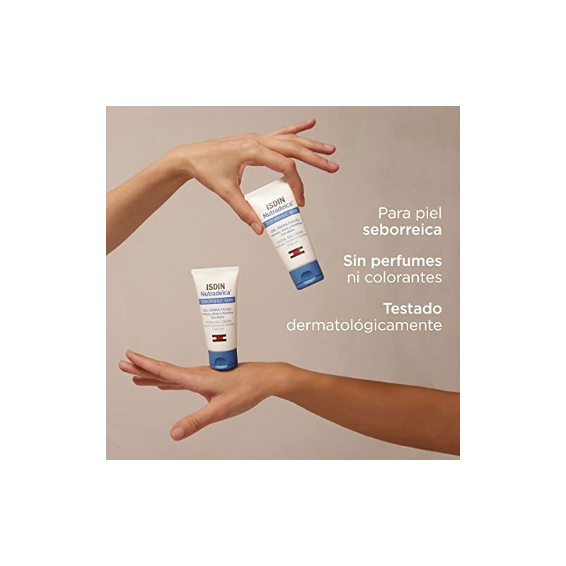 Isdin Nutradeica Gel Crema Facial Indicado Tratamiento Exceso Sebo Descamación