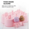 WANGCL 6 grids BPA Free Popsicle Maker Reusable Cartoon Popsicle