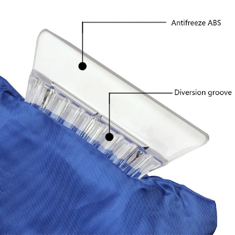 Ice Scraper Mitts for Car Blue/Red Windscreen Scraper with Glove
