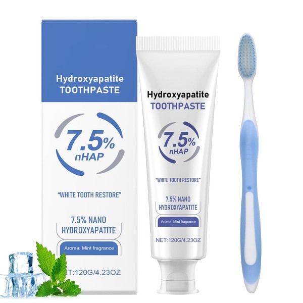 Hydroxyapatite Toothpaste UK, Nano 7.5% Hydroxyapatite Toothpaste Fluoride Free Formula