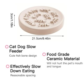 MINZHI Slow Feeder Small Dogs Non-Slip, Anti Sling Cat Bowl, Slow Feeder Cat Non-Slip, Reduces Excessive Eating of Pets, Easy to Clean, Suitable for Cats and Dogs