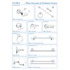 MODONA Double Robe & Towel Hook - White Porcelain &