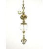 Trace Ellements Brass Fleur de Lis and Crystal Clear Faceted
