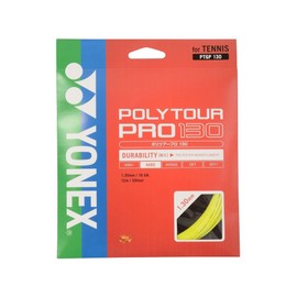YONEX Solid Tennis Strings, Poly-Tour Pro 130 (1.30mm), PTGP130, Flash Yellow, Flash Yellow (557)