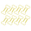 100pcs Colored Dog Bone Shape Paper Clips Black Lightweight Notebook