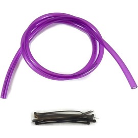 4' x 1/4 ID (6.4mm) x 3/8 OD Fuel Hose Line Mx ATV Dirtbike (Clear Purple) 1/4in ID x 3/8in OD