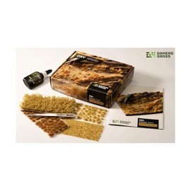 Gamers Grass Tufts - Dry Grass Landscapes Model Basing Kit, All Ages, 4 Sheets of Grass Tufts, Tweezers, PVA Glue, Basing Guide