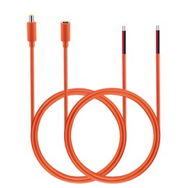 Tonton 2 Pack DC7909 DC8.0 Power Cable 1 m, Male/Female to Blank Wire Open End, Power Supply Repair Cable, 16AWG Barrel Connector Pigtail for Solar Cells, Solar Generator Solar Panel (Female/Male)