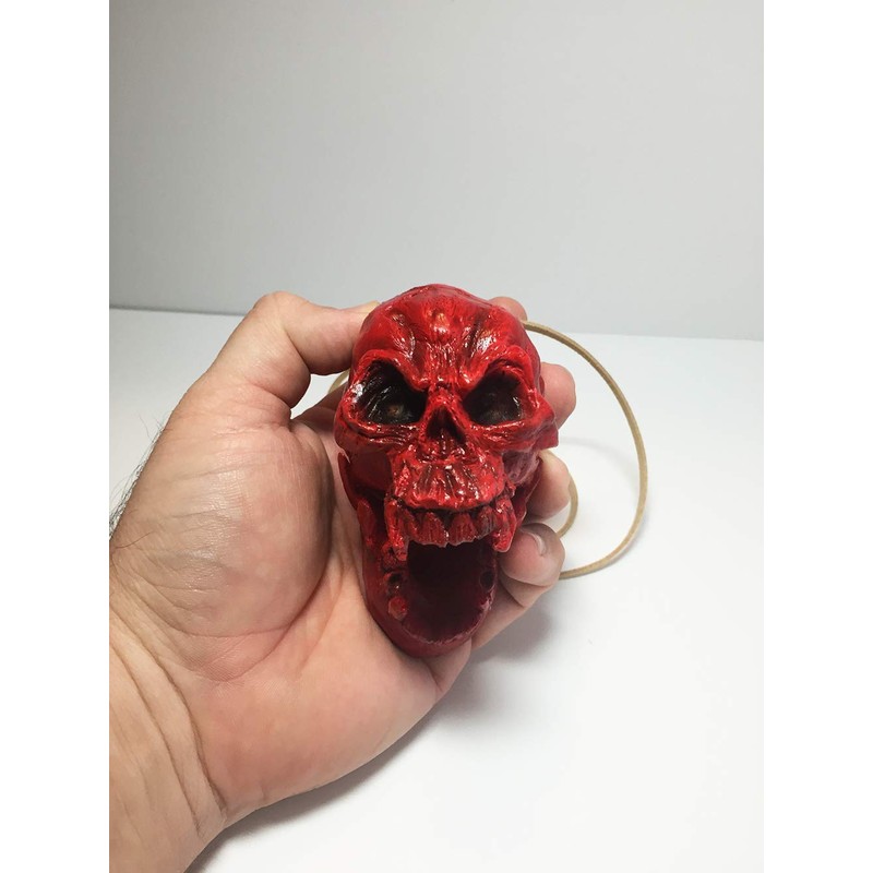 Aztec Death Whistle - Skull Blood Red