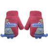 Toddler Boys Girls Dinosaur Winter Warm Knit Mittens with String