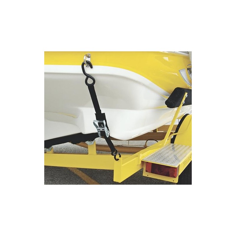 BoatBuckle F14206 Transom Boat Tie Down Straps to Trailer, 2-In