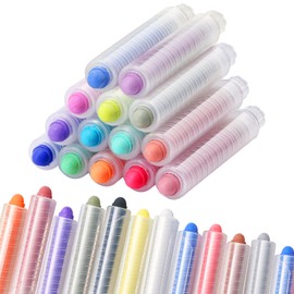 DODHEG 20 Pcs Dustless Chalk, Colored Chalk, Color Twistable Chalk,for Painting, Blackboard Writing