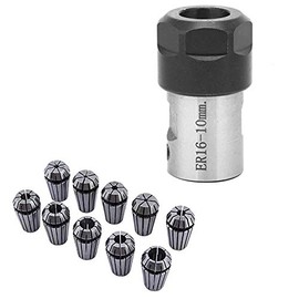 Hopbucan 10PCS Spring Collet ER16 Collet Chuck Motor Shaft Extension Rod Spindle Collet Lathe Tools Holder Inner 10MM