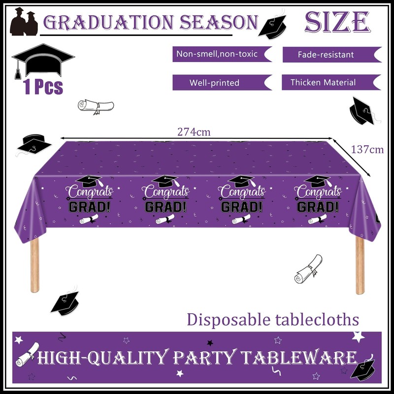Graduation Tablecloth Green for 2024 Graduation Party Decorations Supplies,Graduation Table