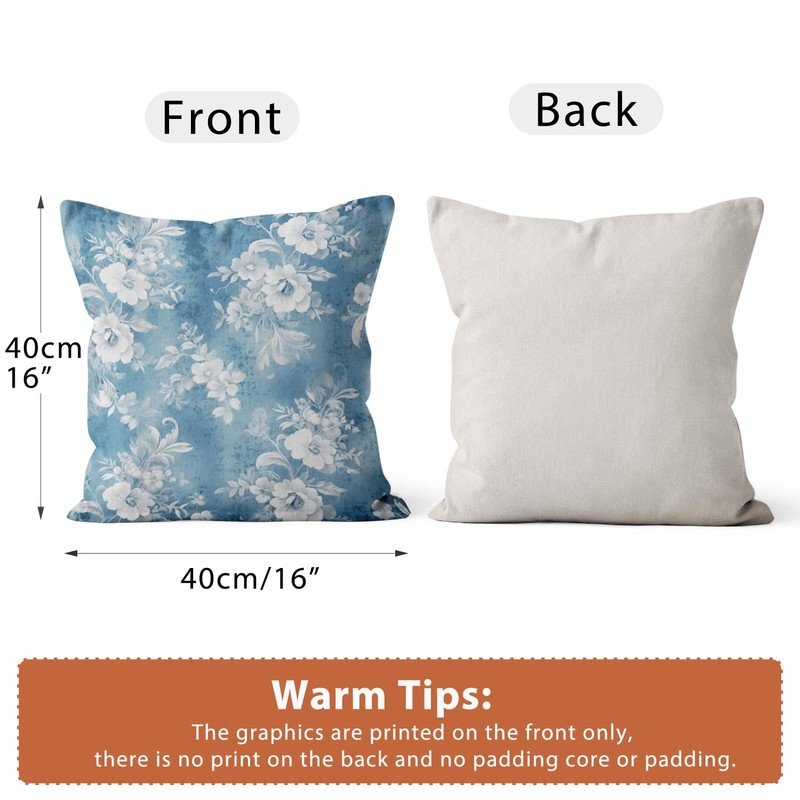 ASDCXZ Cushion Cover Retro Flowers 40 x 40 cm Set